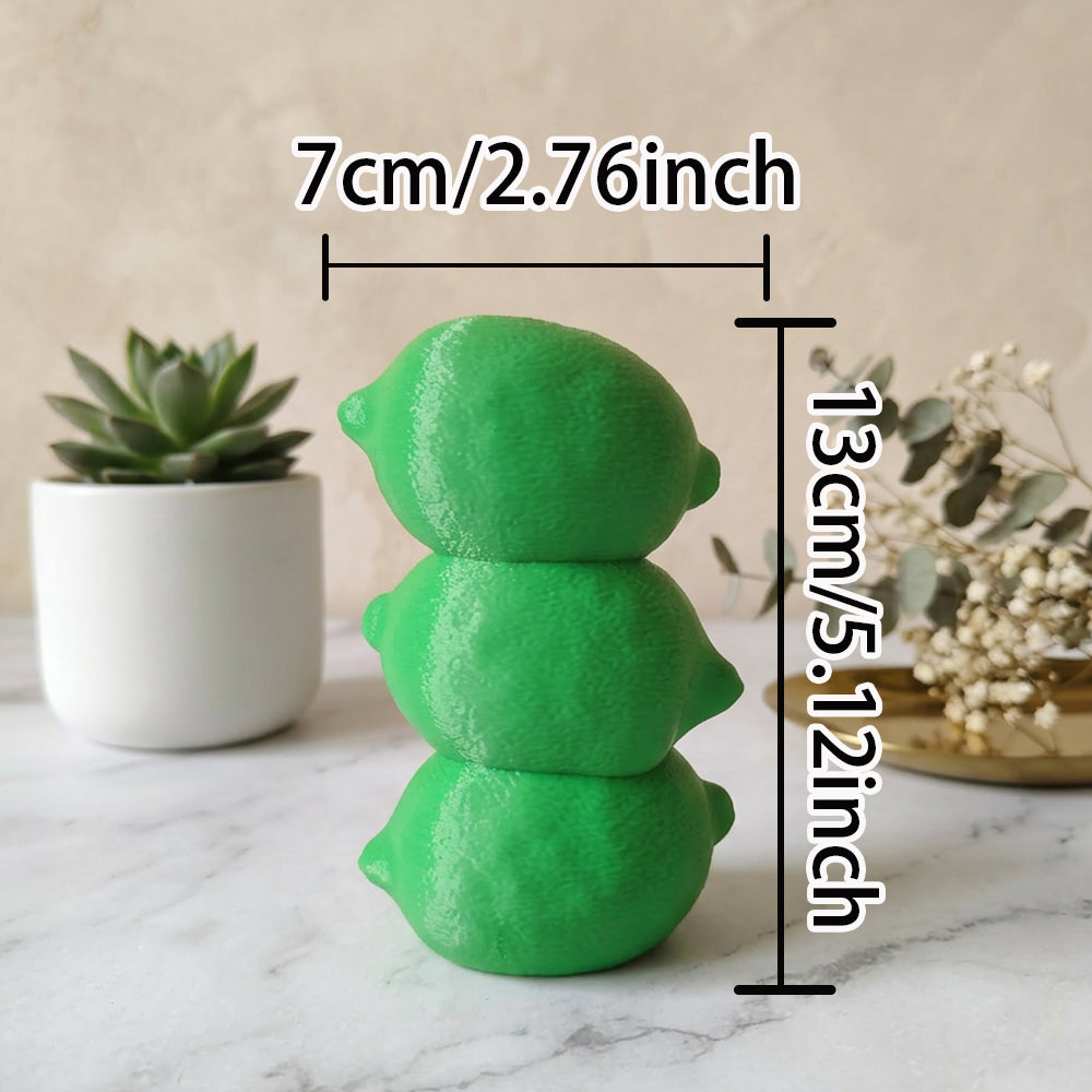 3D printed lemon-shaped vase