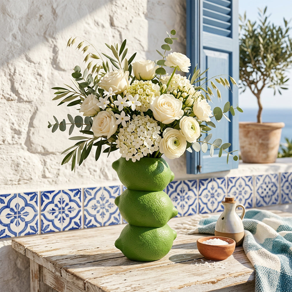 3D printed lemon-shaped vase