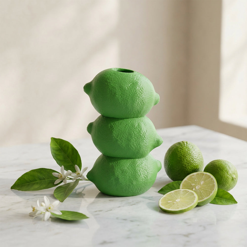 3D printed lemon-shaped vase